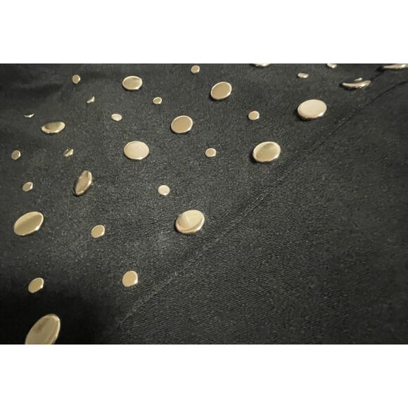 Pantages Black Studded Midi Dress Size 14 Made in USA ILGWU Vintage - Picture 4 of 7